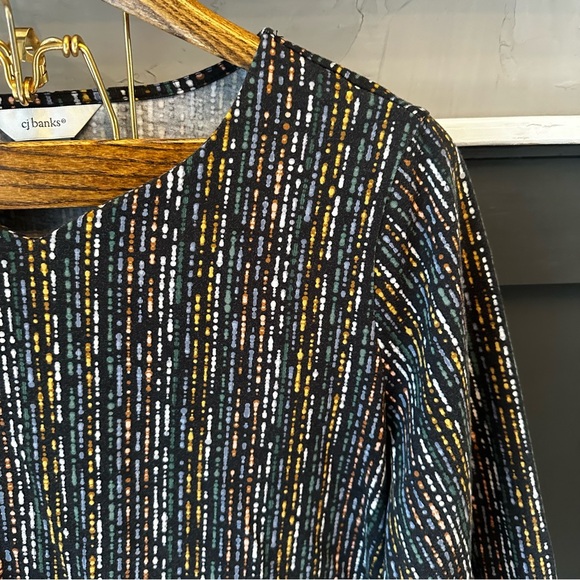 Christopher & Banks Black‎ and Gold Striped Blouse - Picture 7 of 10